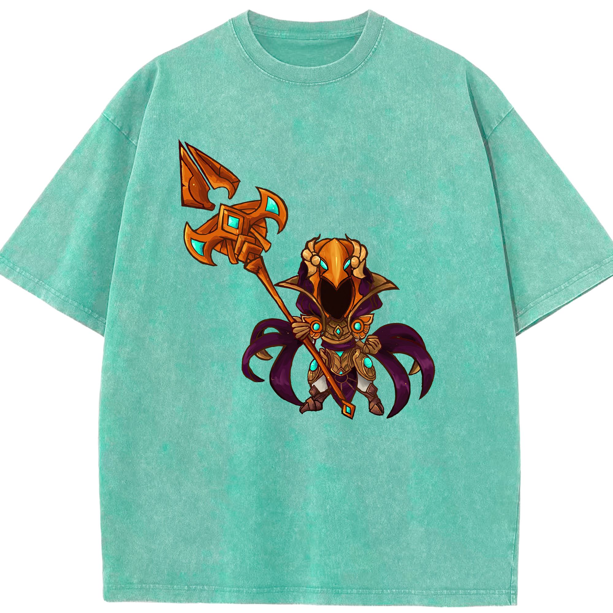 リーグ・オブ・レジェンド League of Legends LOL 綿100% ヴィンテージ風 半袖Tシャツ（フロントプリント）